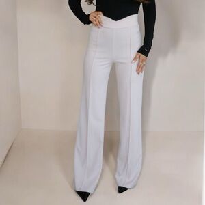 NWOT High Waisted V-Waist Fitted Trousers in Beige